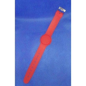 Браслет RFID пластиковий "Годинник" ключ електронний( метал, застібка )/червоний/(940p)