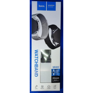 Ремешок для часов универсальный HOCO WH02  20 mm черный для Samsung/Amazfit/Huawei