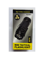 LED фонарик аккумуляторный KJ-6831 тройной 400 mAh с дополнительной боковой подсветкой black