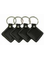 Заготівка, шкіряний RFID брелок "Ромб" (чорний)