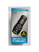 LED фонарик аккумуляторный L-S62 тройной 400 mAh  black