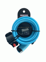 Замок велосипедний BRAVVOS LOS-065-110 12mm*1500mmБЛАКИТНИЙ