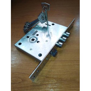 Замок сувальдний KALE 442L, 5 кл.хром