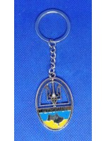 Брелок Україна-овальний крутящийся (4701-4)