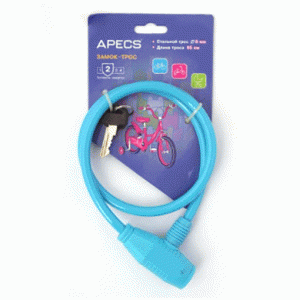 Замок велосипедний APECS PD-81-65CM- BLUE