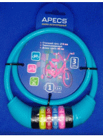 Замок велосипедный APECS PD-85-65CM-CODE-BLUE
