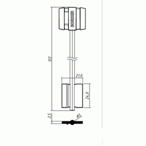 Праусам089-02_ BRD10DP_/Желтый 2019/122x24.0mm/5.0mm (DV335)