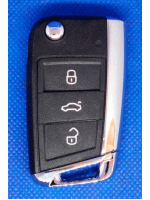 VW Golf Flip Remote Key Shell 3 кнопки лезвие HU162¶штіфт