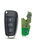 Audi A6L Q7 Flip Remote Key 3 Buttons 433MHz 8E Transponder (T)