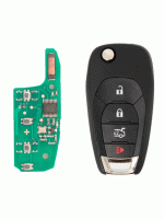 Chevrolet 2019 Type Flip Remote Key 4 Buttons 433Mhz PCF7941E Tranponder (T)