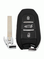 Peugeot Citroen Ds Smart Remote Key 3 Buttons 433MHz ID46 Transponder (T)