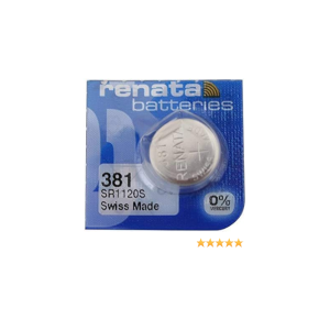 381 Renata батарейка (оксид серебра 1.55V)(11.6x2.1mm) (50mAh) (low drain) (упаковка = 1шт)