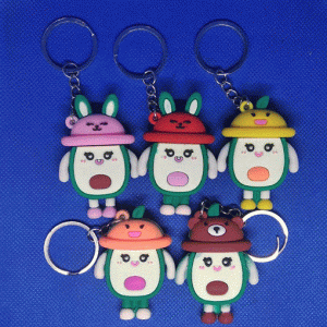 Брелок резиновий Авокадо в кепціі(27-5BR)