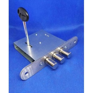 Замок врізний ШерЛок 04,04-S сувальний,5ключів/ЦИНК,баксет53,3мм,3ригеля/12мм,додатковий