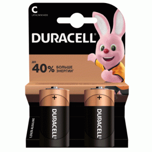 R14 DURACELL C/LR14/MN1400 KPN 02*10 уп.2 шт