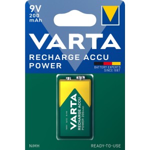 Акумулятор VARTA крона RECHARGEABLE ACCU 6F22 9V 200mAh BLI 1 NI-MN(READY 2 USE)