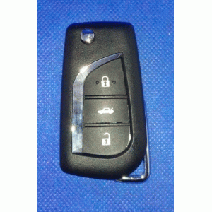 Корпус выкидного ключа Toyota Camry, Corolla и другие, 3 кнопки, лезвие TOY43, под переделку, #2 /D