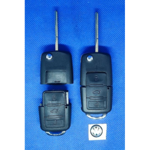 VOLKSWAGEN Корпус выкидного ключа  3 кнопки (77685)I РАЗДЕЛЯЕТСЯ ПОПОЛАМ