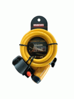 Замок велосипедний BRAVVOS LOS-065-110 12mm*1500mmПОМАРАНЧЕВИЙ