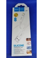 Кабель зарядний HOCO X87  Silicone 1.0 m (2.4A) USB-A для IP Cable White