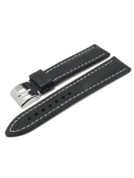 Ремінець унівверс 22mm( чорний) Leather strap with straight tip