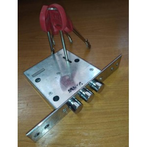 Замок сувальдний KALE 447L, 5 кл.хром,без відповідної планки