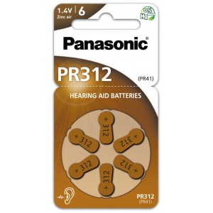 PR-312 PANASONIC/6шт,уп для слухових апаратів