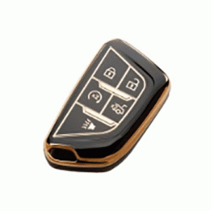 Чохол для автомобільного ключа Cadillac CTS 4+1 кнопки Panic чорний