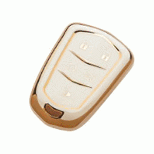 Чохол для автомобільного ключа Cadillac 4+1 кнопки Panic білий