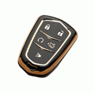 Чохол для автомобільного ключа Cadillac 4+1 кнопки Panic чорний