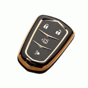 Чохол для автомобільного ключа Cadillac 3+1 кнопки Panic чорний