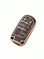 Чехол для автомобильного ключа Jeep 4+1 кнопки Panic черный