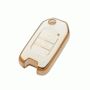 Чехол для автомобильного ключа Honda 2 кнопки выкидной белый