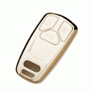Чехол для автомобильного ключа Audi A4 A5 Q7 3 кнопки белый