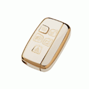 Чехол для автомобильного ключа Land Rover Jaguar 5 кнопок белый