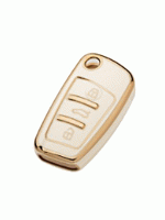 Чехол для автомобильного ключа Audi 3 кнопки выкидной белый