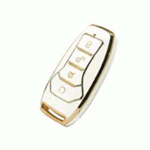 Чехол для автомобильного ключа BYD 4 кнопки автозапуск белый