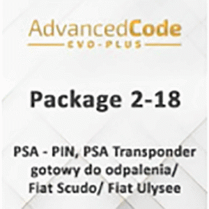 Активація Package 2-18 - PSA - PIN, PSA Transponder ready to start для EVO Plus