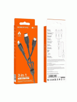 Кабель USB Borofone BX71 3in1 USB-Lihning+MicroUSB+Type-C(2.4A/1m)