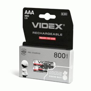 Аккумуляторы Videx HR03/AAA 800mAh double blister/2шт