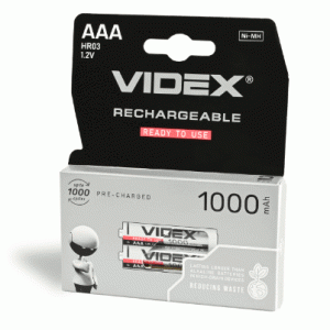 Аккумуляторы Videx HR03/AAA 1000mAh double blister/2шт