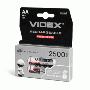 Аккумуляторы Videx HR6/AA 2500mAh double blister/2шт