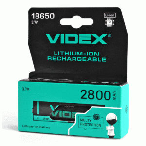 Аккумулятор Videx литий-ионный 18650-P (защита) 2800mAh color box/1шт