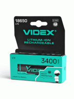 Аккумулятор Videx литий-ионный 18650-P (защита) 3400mAh color box/1шт