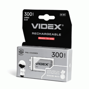 Аккумуляторы Videx 6HR61 300mAh blister/1шт