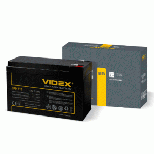 Аккумулятор свинцово-кислотный Videx 6FM7.2 12V/7.2Ah color box 1