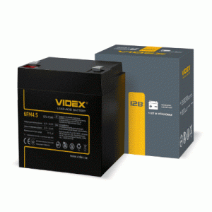 Аккумулятор свинцово-кислотный Videx 6FM4.5 12V/4.5Ah color box 1