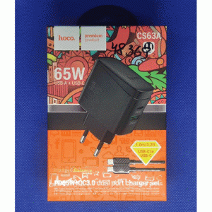 Сетевое зарядное устройство HOCO SC63+Cable