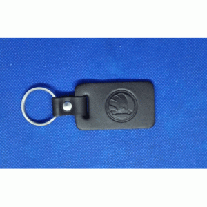 SKODA авто-брелок кожа- карта