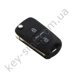 Корпус выкидного ключа Hyundai Solaris 3 кнопки, лезвие HYN17 /D
